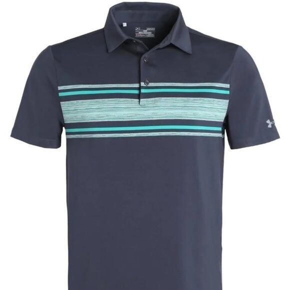 Under Armour Men's Playoff Space Dyed Polo Shirt XL Loose Moisture Wicking - Picture 2 of 7